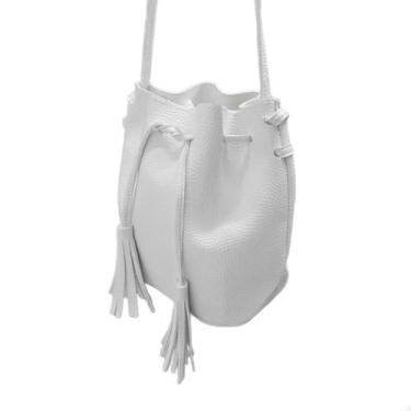Imagem de Bolsa Saco Transversal Espaçosa Feminina Casual - Teruma, Branco