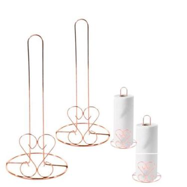 Imagem de Suportes Para Papel Toalha / Papel Higiênico 2 Peças Rose Gold - Wincy