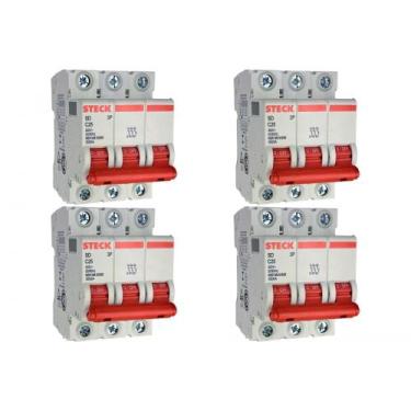 Imagem de Kit C/4 - Disjuntor Steck ''Din'' Tripolar 25A. C