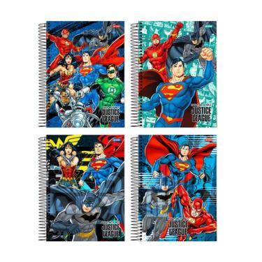 Imagem de Caderno Espiral Universitário 10M 160 Folhas Liga Da Justiça - Jandaia