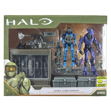 Imagem de HALO 4” Hero Mission Pack - Spartan Gungnir and Elite Mercenary Action Figures Plus Weapons Infinite Accessories - UNSC Checkpoint