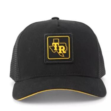 Imagem de Boné T.R. Country - Preto e Logo Amarelo - TR Texas Rangers
