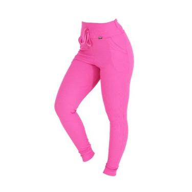 Imagem de Calça Feminina Ribana com Bolsos Jogger - Click Mais Bonita , Pink
