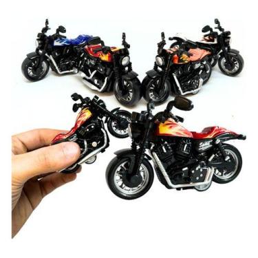 Imagem de Kit Com 2 Miniaturas Moto Fricção Harley Fricção Motocicleta - dute to