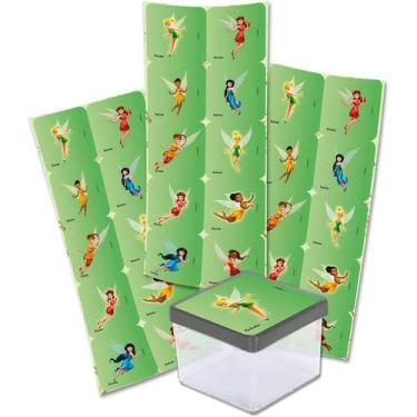 Imagem de Adesivo Quadrado Caixinha Festa Sininho Tinker Bell Fadas Disney 30 Un