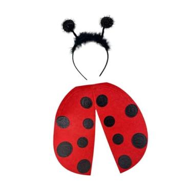 Imagem de Colaxi Asa de joaninha para fotos, adereço de asa com faixa para cabeça para lembrancinhas de festa de Halloween