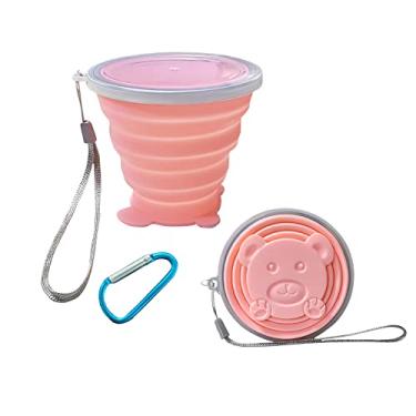 Imagem de Copo dobrável de silicone leve - Copo dobrável expansível - Copo de canecas portátil reutilizável para viagens, acampamento, caminhadas, sobrevivência, piquenique, praia, férias, esportes ao ar livre