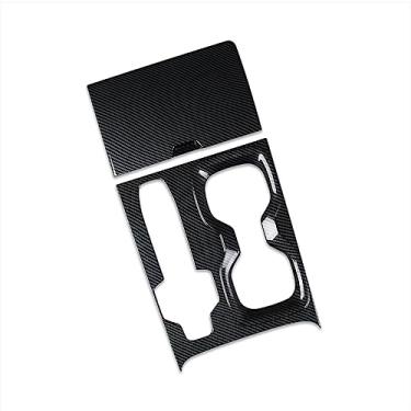 Imagem de RQING Para Lexus Novo RX RX350 RX350h RX500h 2023 2024 Interior Console Frontal Painel de Mudança de Engrenagem Guarnições de Tampa do Suporte de Copo (Padrão de Fibra de Carbono)