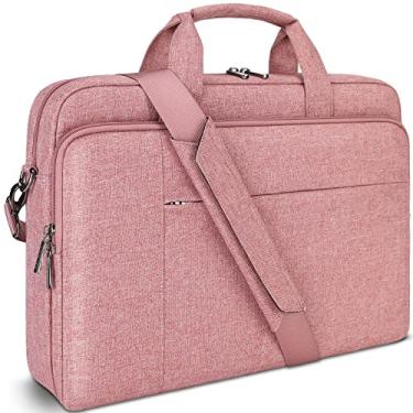 Imagem de DOMISO Bolsa mensageiro para laptop de 14 polegadas para mulheres e homens, bolsa de viagem de negócios, trabalho, computador Chromebook, pasta, compatível com MacBook Air/Pro de 15 polegadas, HP Dell