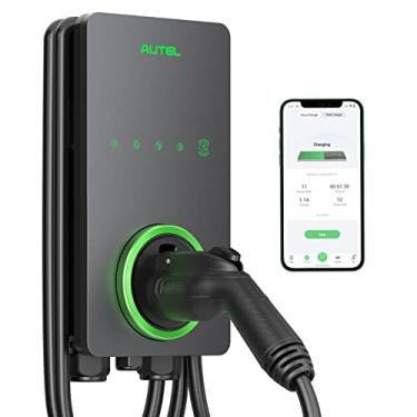 Imagem de Autel Carregador EV de nível doméstico 2 de até 50 Amp, 240 V, estação de carregamento para carro interno/externo, EVSE habilitado para Wi-Fi e Bluetooth, cabo flexível de 6 metros, com fio, cinza