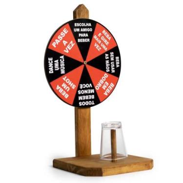 Imagem de Jogo De Bebidas Roda De Shot Roleta Vermelha De Bebidas E Micos - Inov