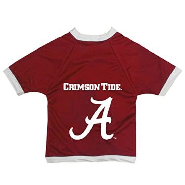 Imagem de Camiseta atlética de malha NCAA Alabama Crimson Tide para cães (cor do time, PP)