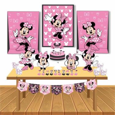 Imagem de Kit Festa Infantil Menina Minnie Rosa Lembrancinha Decoração - Cg Mimo