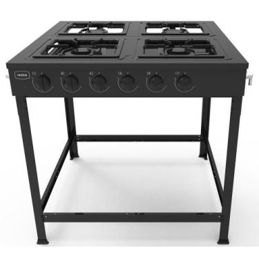 Imagem de Fogão Industrial 4 Bocas Baixa Pressão sem Forno Realce CR220 - Multim