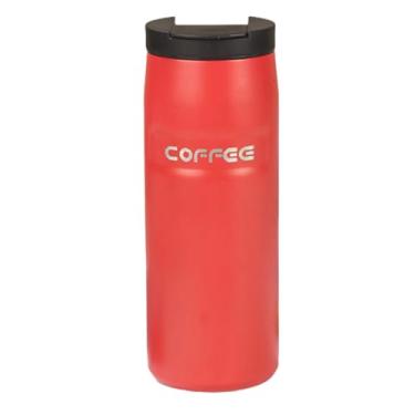 Imagem de Xícara de café isolada a vácuo de aço inoxidável 304 de 550 ml – boca larga, design à prova de vazamento para bebidas quentes e frias, ideal para casa, escritório e viagens (vermelho)