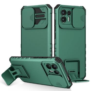 Imagem de Vokuha Capa para Moto G50 5G, Motorola G50 5G XT2149-1 Capa com suporte para lente de câmera deslizante de grau militar, proteção à prova de choque para Motorola Moto G50 5G verde escuro