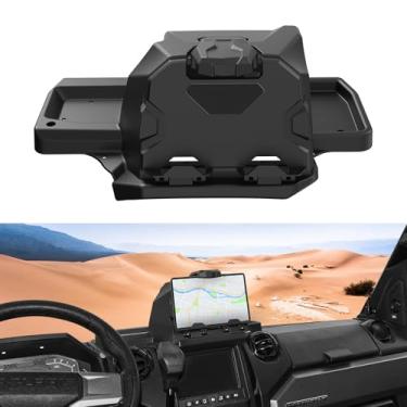 Imagem de XUTVOTOR Suporte de telefone para tablet Polaris Ranger 1500 XD, dispositivo elétrico, GPS, caixa de armazenamento ajustável, suporte de telefone para tablet de navegação para Polaris Ranger XD 1500