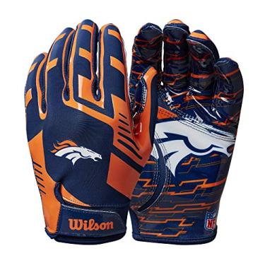 Imagem de Luvas de futebol americano Wilson NFL Stretch Fit - Denver-Youth