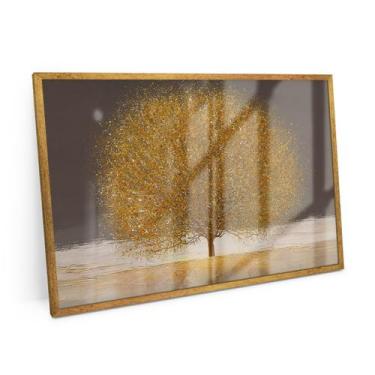 Imagem de Quadro Pequeno Árvore Lateral 60x40 Cm Para Escritório Sala - Bimper Q