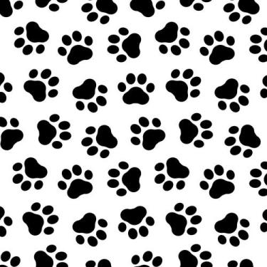 Imagem de Papel de Parede Patinhas Cachorro Pet Shop 57x270cm - Quartinhos