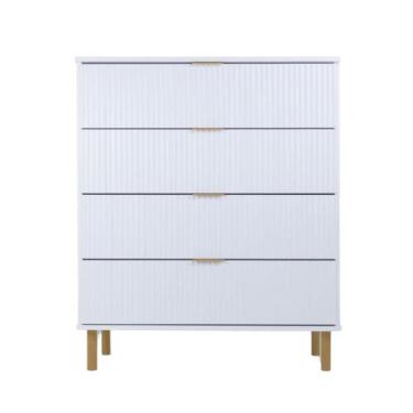 Imagem de Cômoda Ditália 4 Gavetas DM-239 Cozy, Branco