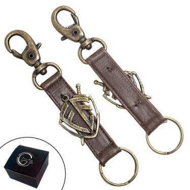 Imagem de Chaveiro SLIM Country Pingentes Personalizado Armadura Fé Ouro Velho F