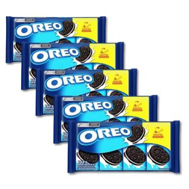 Imagem de Biscoito Oreo Recheado Baunilha Kit 5 packs de 144g  4x36g