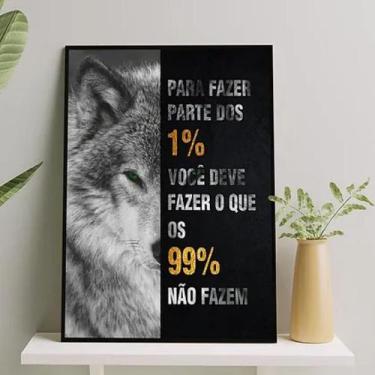 Imagem de Quadro Lobo Empreendedorismo 33x24cm - com vidro - Quadros On-line, Ma
