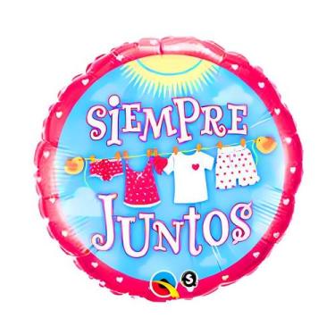 Imagem de Balão de Festa Microfoil 18" 46cm - Redondo Siempre Juntos - 1 unidade