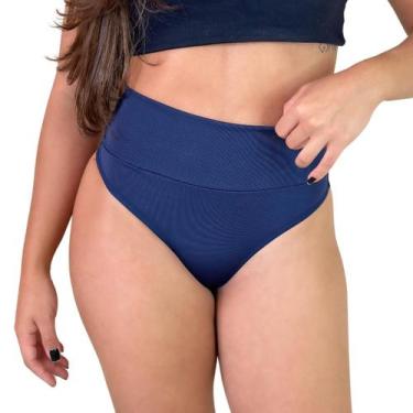 Imagem de Kit 3 Calcinha Fitness Cós Alto FIO Dental Duplo Modeladora - VIÉRE, M