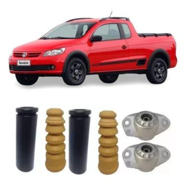 Imagem de Par Kit Batente Coifa Coxim Traseiro Saveiro G5 1.8 09 À 12 - Vituri