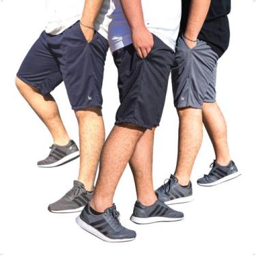 Imagem de Kit 3 Bermuda Plus Size Dry Masculina Treino Academia - BEN20 PREMIUM,