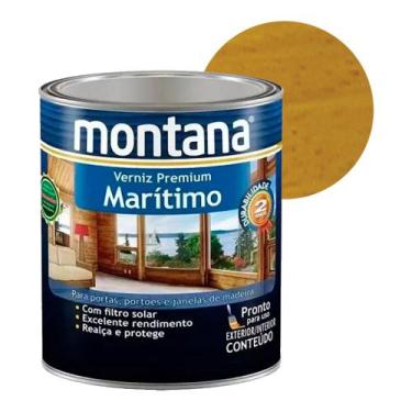 Imagem de Tinta Verniz Maritimo Natural Madeira Acetinado Montana 0,9l
