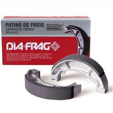 Imagem de Patins de Freio Lona 0,25 CG Titan 125 150 160 - Diafrag
