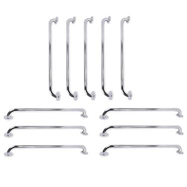 Imagem de Barra de Apoio 70cm Inox Kit 11 Unidades Idoso Cadeirante Deficiente G