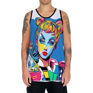 Imagem de Camiseta Regata Tshirt Pin Up Mu.lher Morena Pop Art Moda 3 - Enjoy Sh