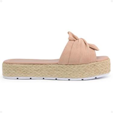 Imagem de Tamanco Feminino Laço Plataforma Original Mule Samdar, Nude, 38