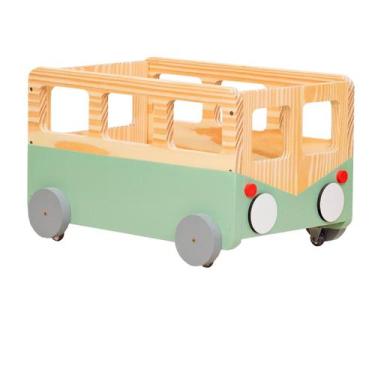 Imagem de Caixa De Brinquedos Kombinha, Guarda Brinquedos C/ Rodinhas - Curumim 
