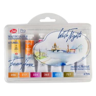 Imagem de Tinta Aquarela Nevskaya White Nights Classic 6 Tubos - NEVSKAYA PALITR