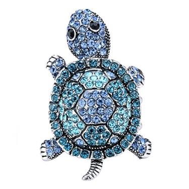 Imagem de Szxc Jewelry Cachecol feminino de cristal grande tartaruga elástico de seda anéis com fecho de fivela