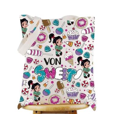 Imagem de WZMPA Ralph & Vanellope Sacola Vanellope & Shank & Yesss Fans Gift Von Sweet reutilizável Vanellope Merchandise, Von Sweet Tg, Large