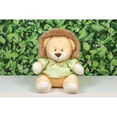 Imagem de PELUCIA SAFARI LEÃO PROVENCE 22 CM - PARA DECORAÇÃO (Camiseta e gravata xadrez de verde)