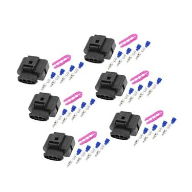Imagem de Partuto Conjunto de 6 4 pinos No.1J0973724 bobina de ignição bobina de ignição conector adaptador plug clip kit substituição para VW para Audi para assento para substituição Skoda