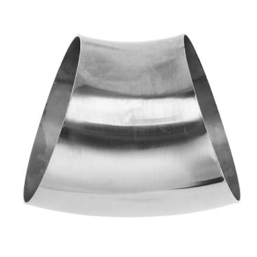 Imagem de Motoforti Tubulação de tubo de escape modificada para carro curva mandril 45 graus 15.2 cm espessura OD 1,5 mm/16GA 152x203x1,5 mm aço inoxidável 201 tom prata