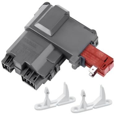 Imagem de 131763202 131763256 Interruptor de fechadura de porta de arruela com 131763310 batedor de porta da Beaquicy - Substituição para máquina de lavar Frigidaire Electrolux - Substitua 131763200 131269400