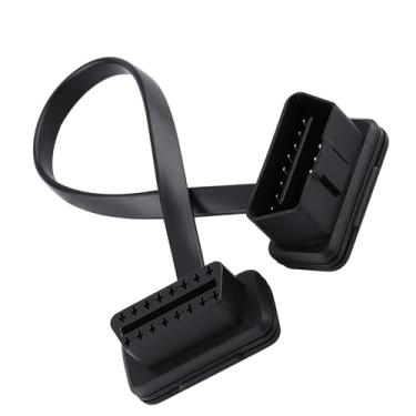 Imagem de Carro Auto 16 Pinos Macho Fêmea Obd2 Cabo de Extensão Adaptador Diagnóstico Longa Distância Compatível Preto 39 Polegada (30cm)