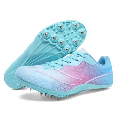Imagem de Tênis de corrida masculino e feminino infantil spikes tênis de corrida para meninos e meninas, rosa, 35/36 BR