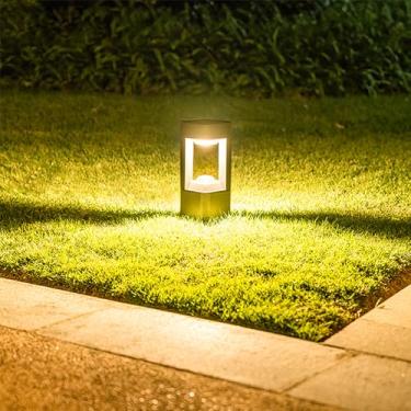 Imagem de Lâmpada de gramado ao ar livre contemporânea elétrica impermeável LED Villa Jardim Pátio Bairro Residencial Bairros Lâmpada de gramado (Estilo 17 H30CM 1PCS elétricos)