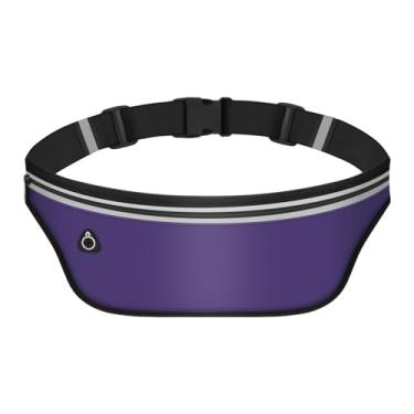 Imagem de Pochetes ultrafinas para mulheres e homens, cinto de corrida fino, bolsa de corrida, impermeável, cinto para dinheiro, Roxa, Tendência