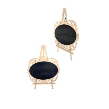 Imagem de Mini Lousa com cavalete em MDF para decoração (Oval)